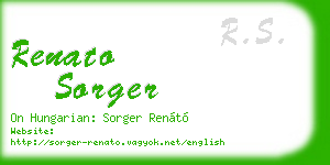 renato sorger business card